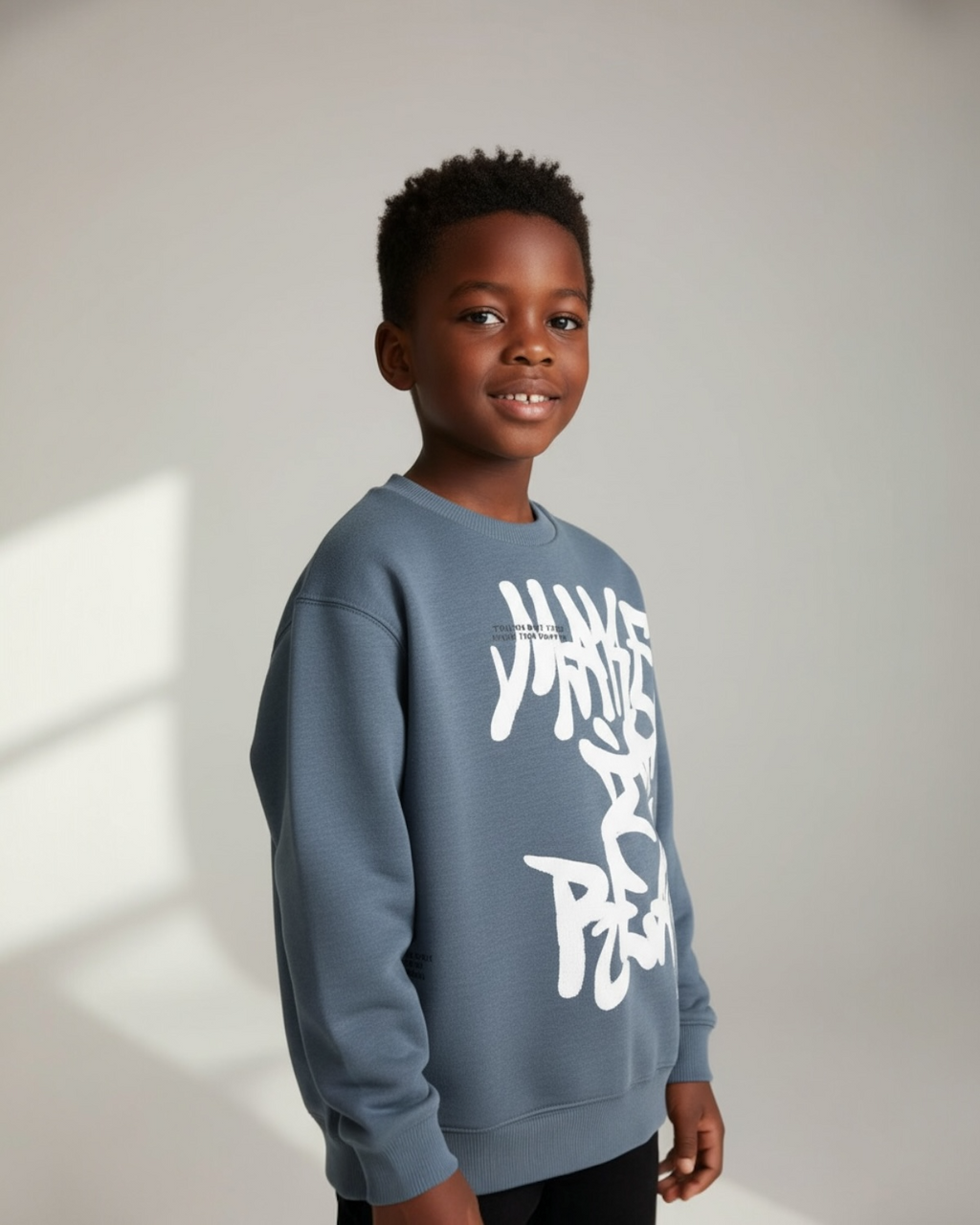 Premium Kids Graphic Sweatshirt - Blue