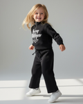 Baby Girls High Neck Tracksuit - Black