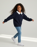 Kids Premium Collar Sweatshirt - Navy Blue