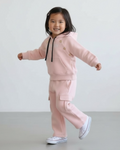 Hodded Baby Girls Tracksuit Set - Pink