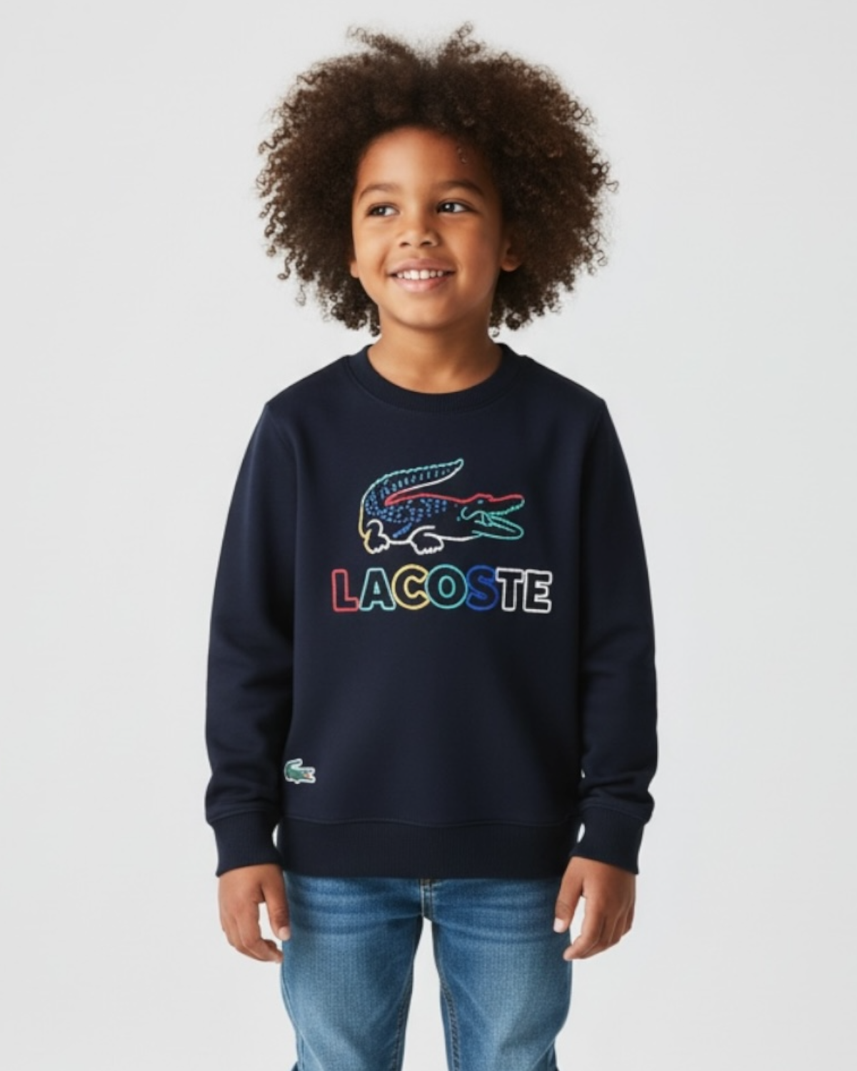 Kids Lac. Embraided Sweatshirt - Navy Blue