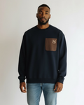Men’s Classic Pocket Sweatshirt Mon. - Navy Blue