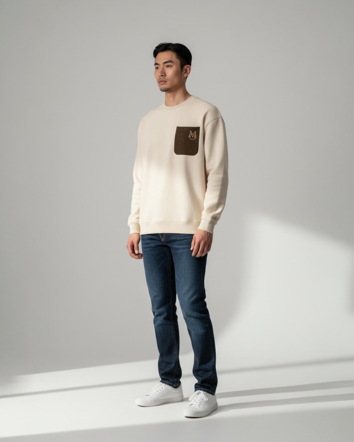 Men’s Classic Pocket Sweatshirt Mon. - Off White