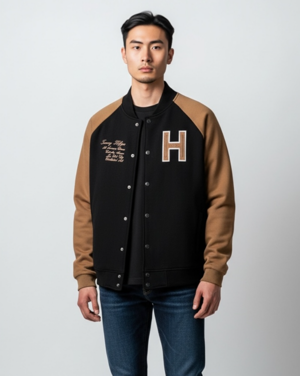 Premium TM Base Ball Jacket - Black