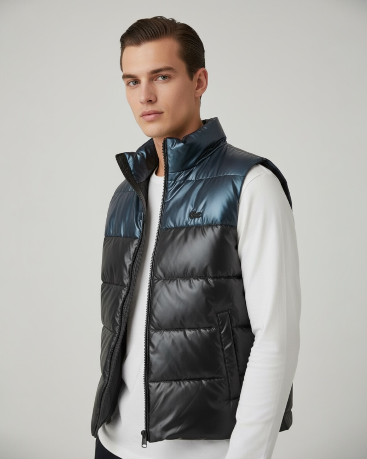Men's Gossy Contrast Gillet - Blue & Black