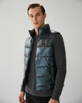 Men's Gossy Contrast Gillet - Black & Blue