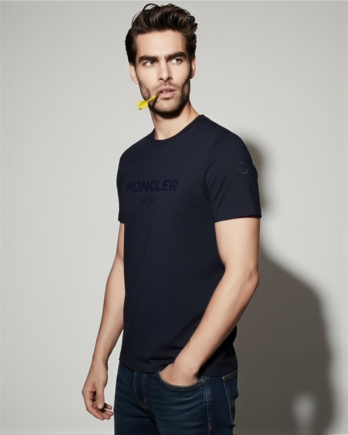 Premium Mon. Batch Men Tee - Navy Blue