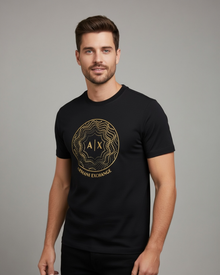 Exclusive A/X Men Gold Tee - Black