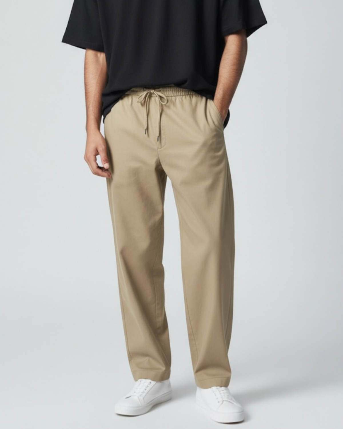 Men's Cotton Everyday Trouser - Beige