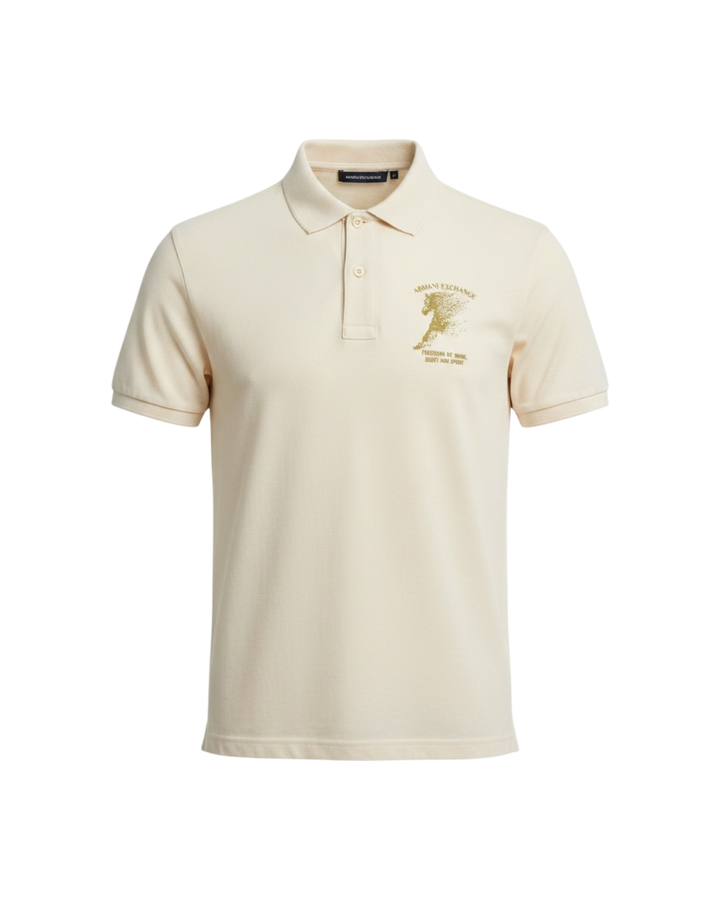 Exclusive Men's A-X Polo Shirt - Off White
