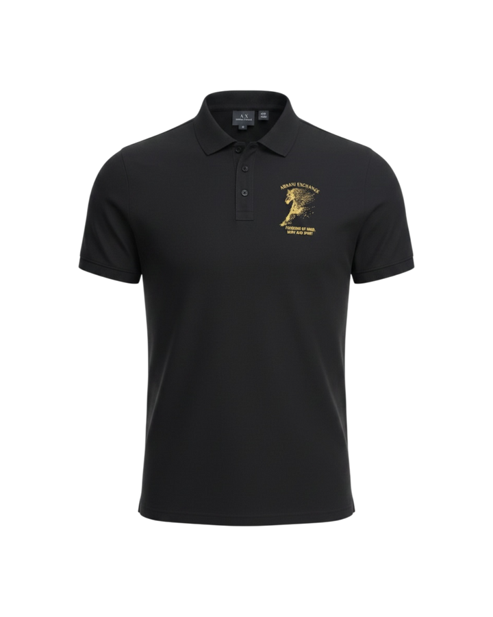Exclusive Men's A-X Polo Shirt - Black