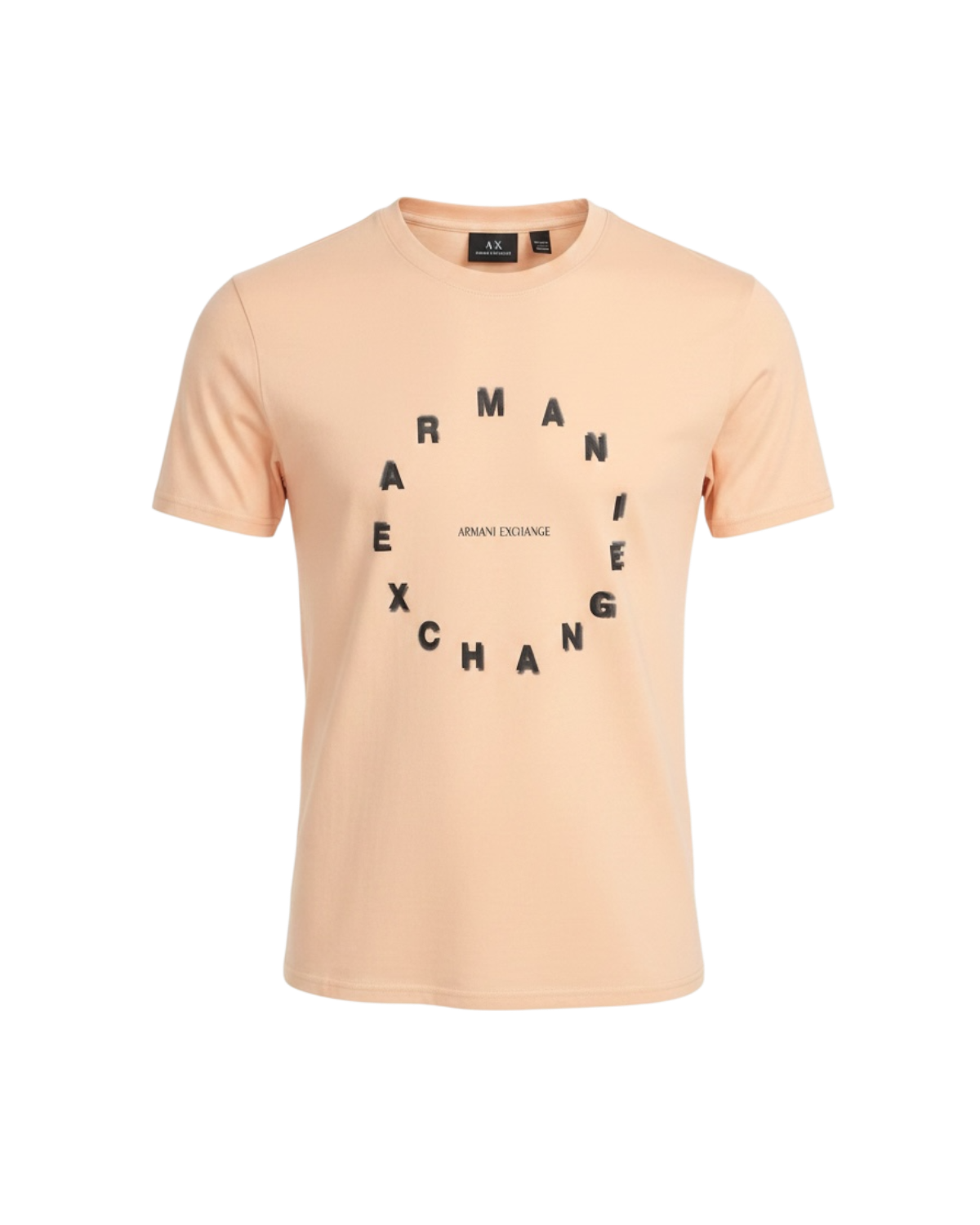 Men's A-X Round T Shirt - Peach