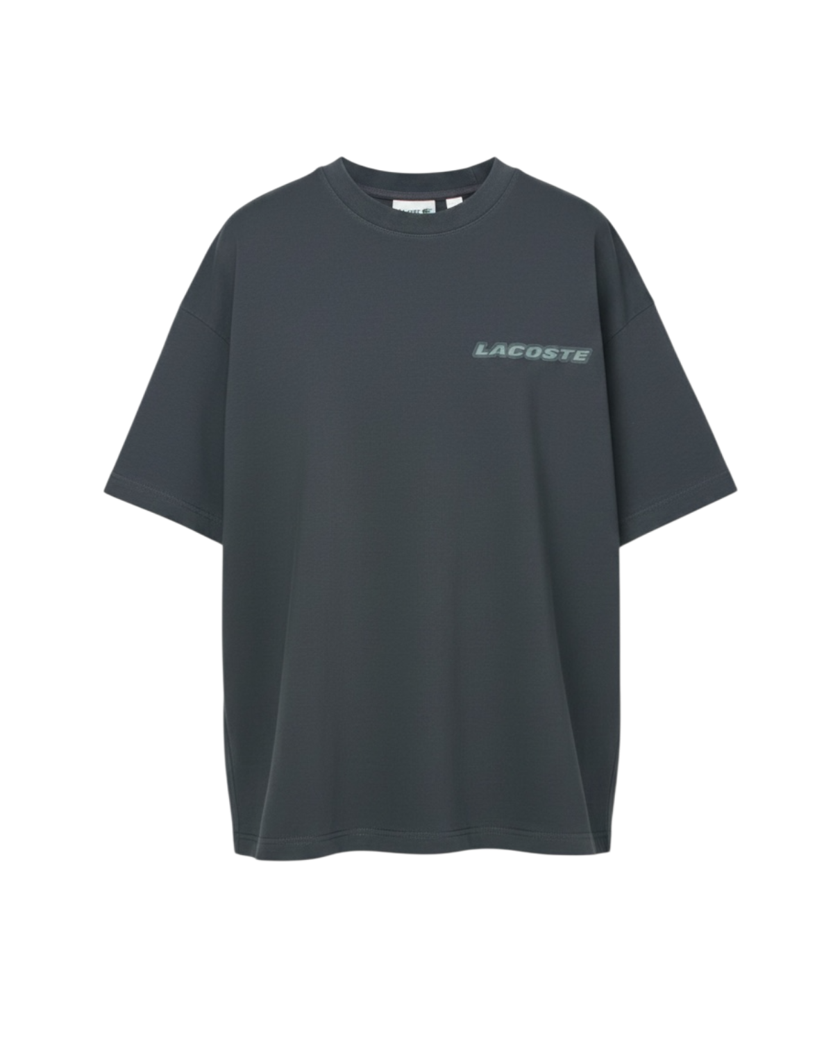 Men's Oversized Basic Lac. T Shirt - Grey