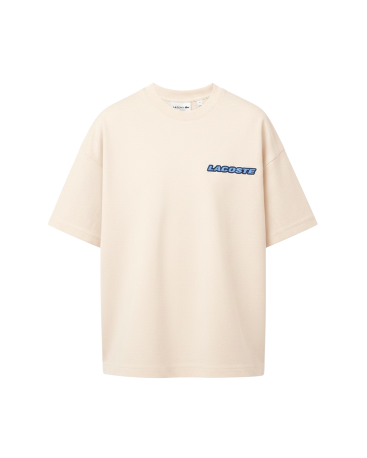 Men's Oversized Basic Lac. T Shirt - Off White