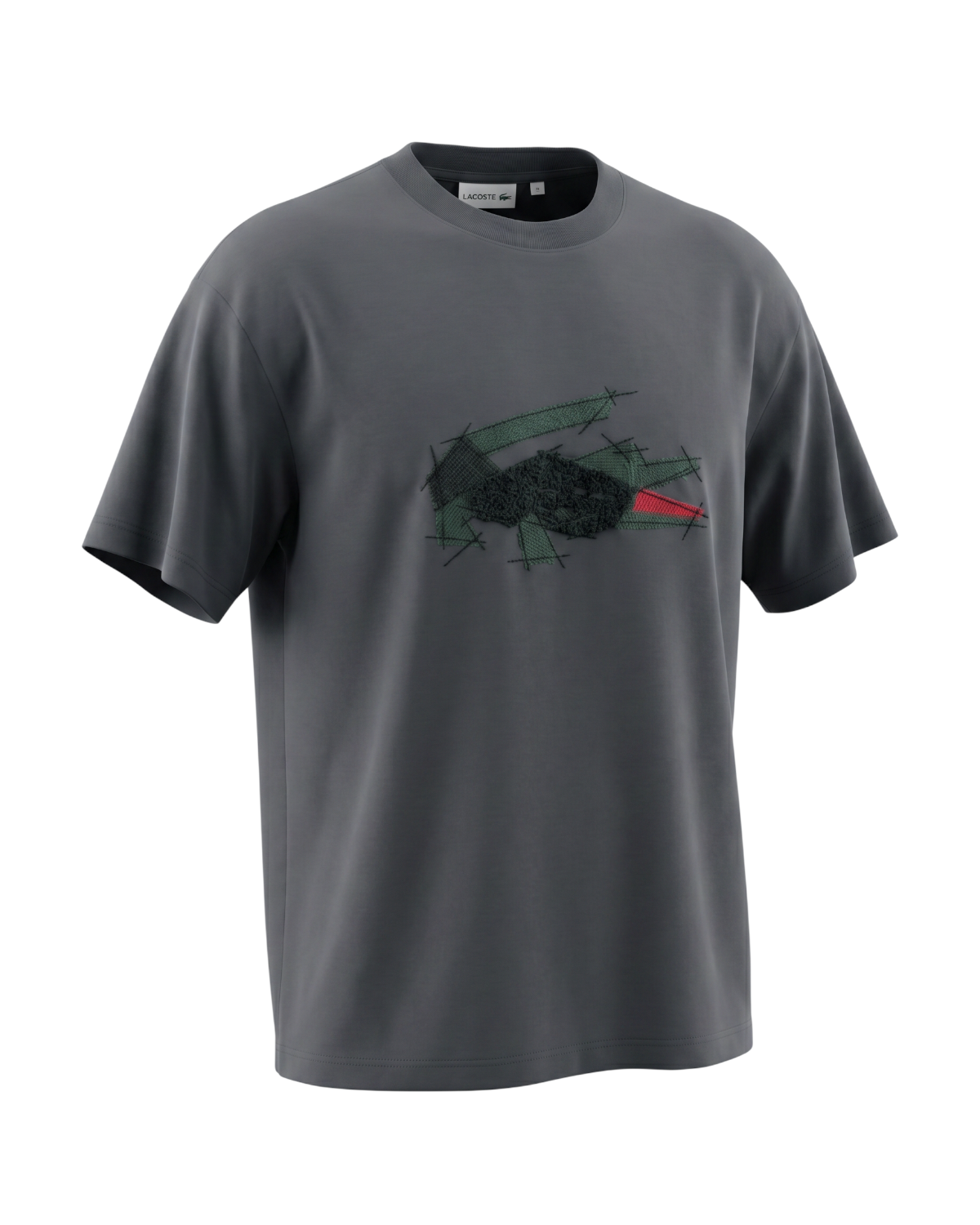 Men's Oversize Croc Lac. T Shirt - Grey