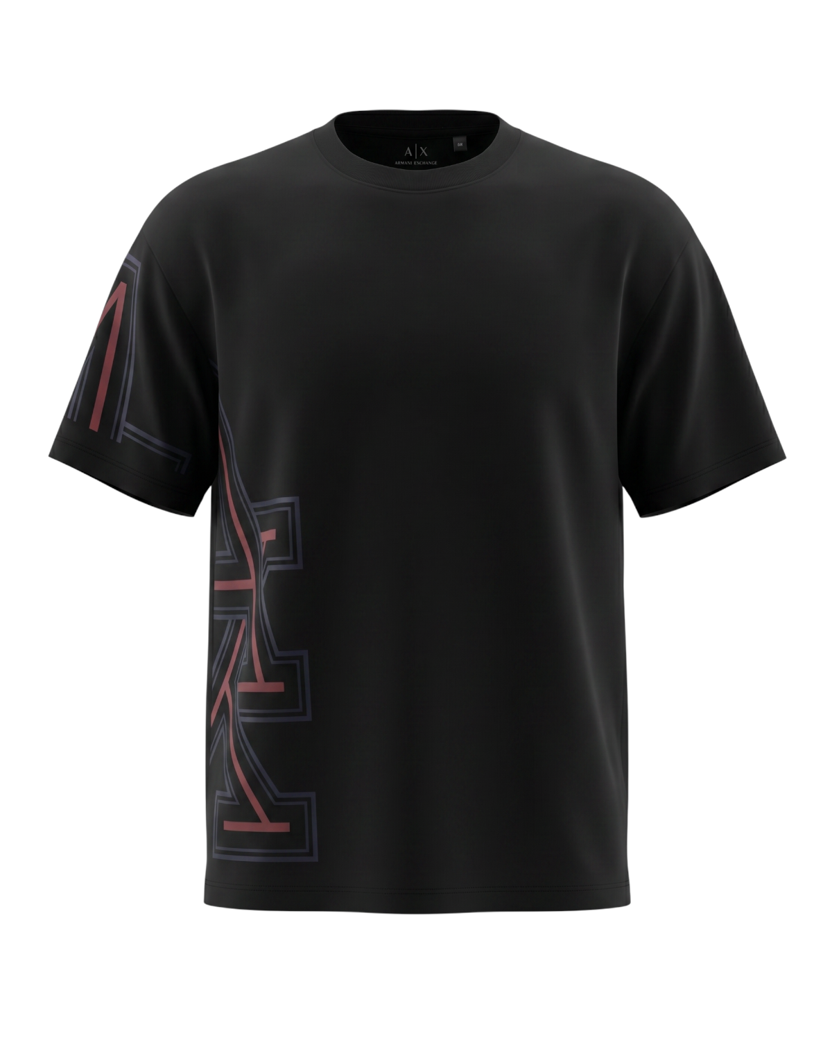 Men's A-X Side Graphic T Shirt - Black