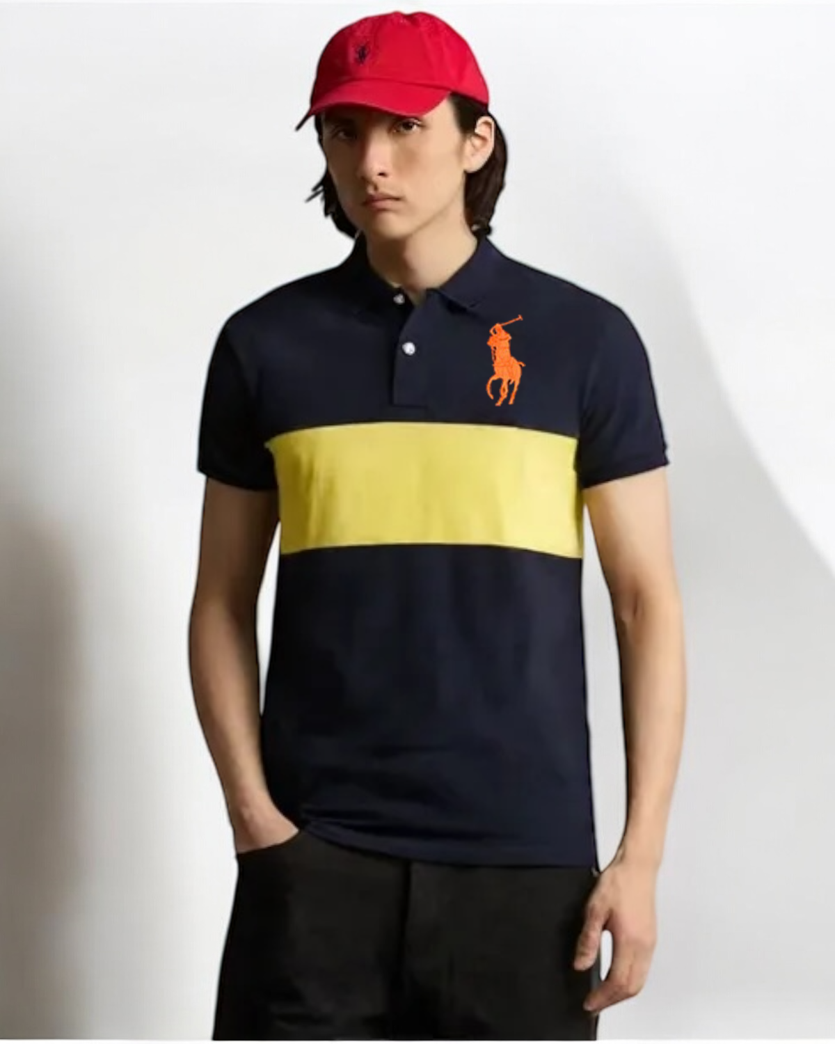 Premium Contrast Panel Big Pony Polo - B-L