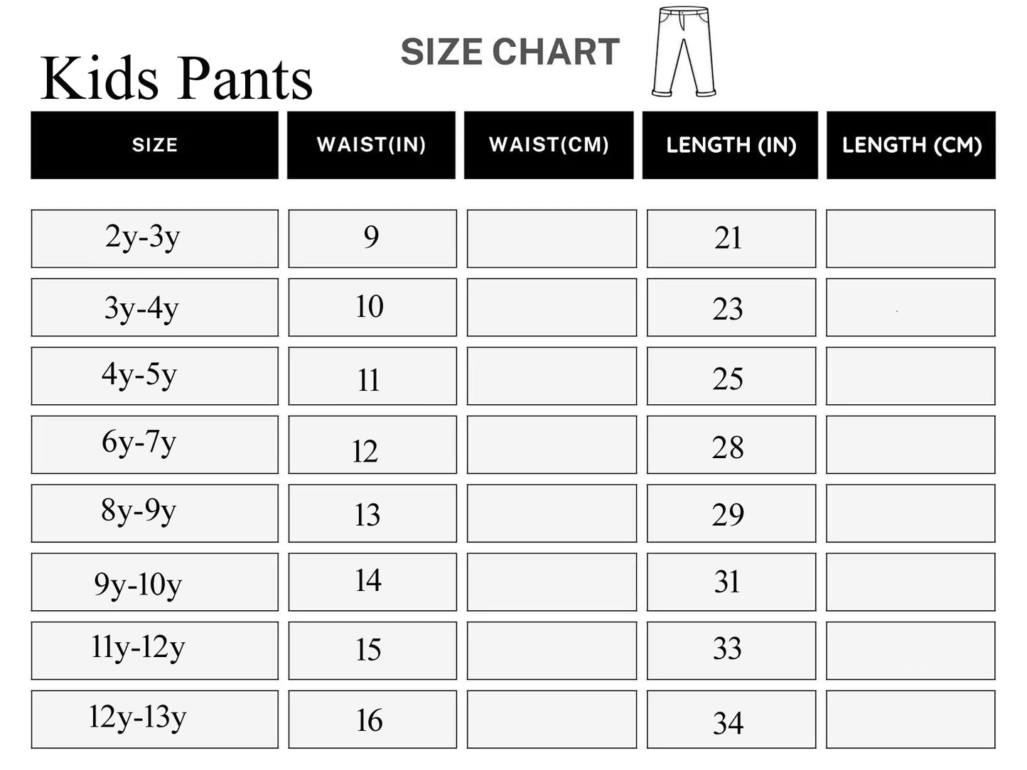 Exclusive Kids Cotton Pant - Black