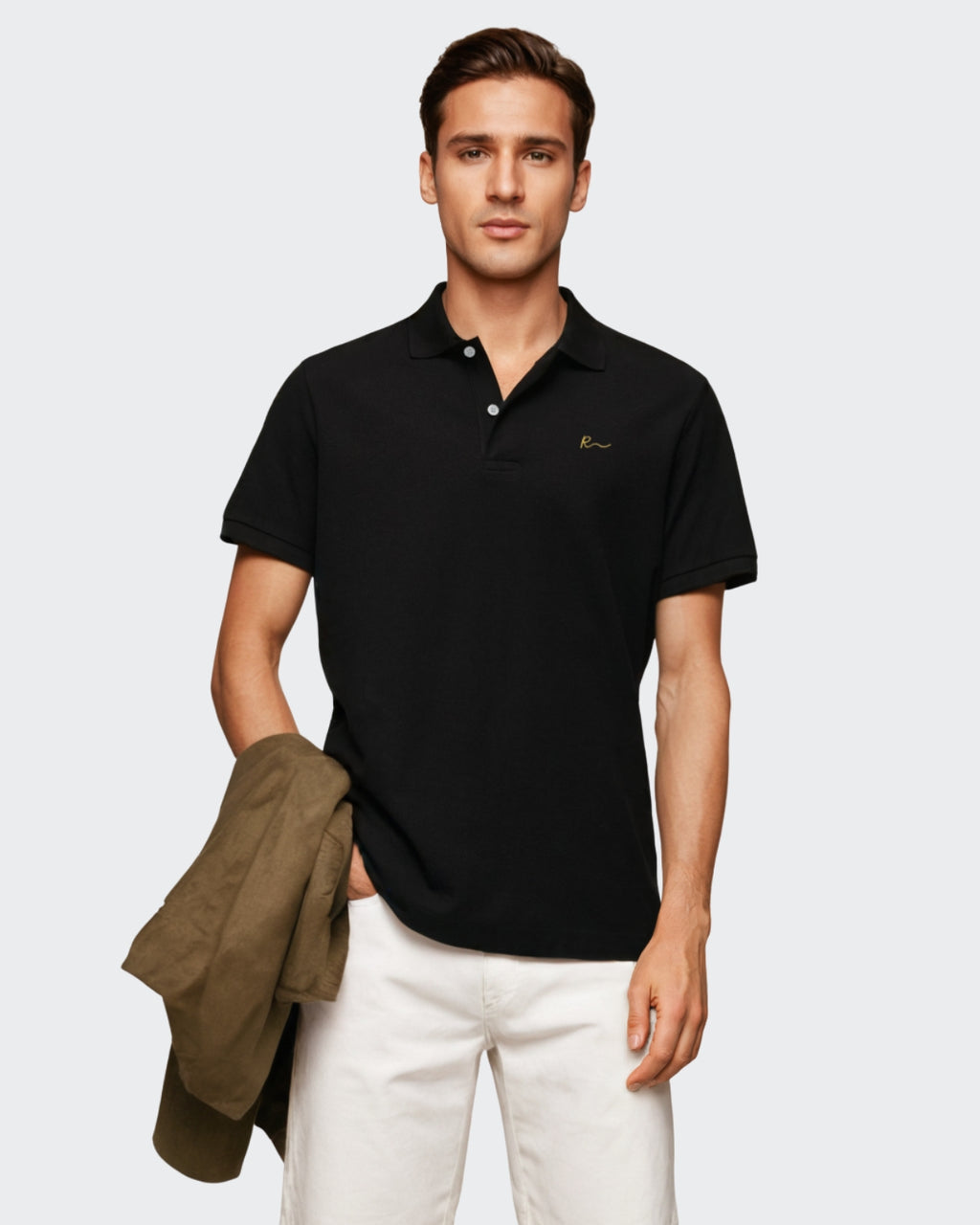 Premium Raffauli Men Iconic Polo - Black