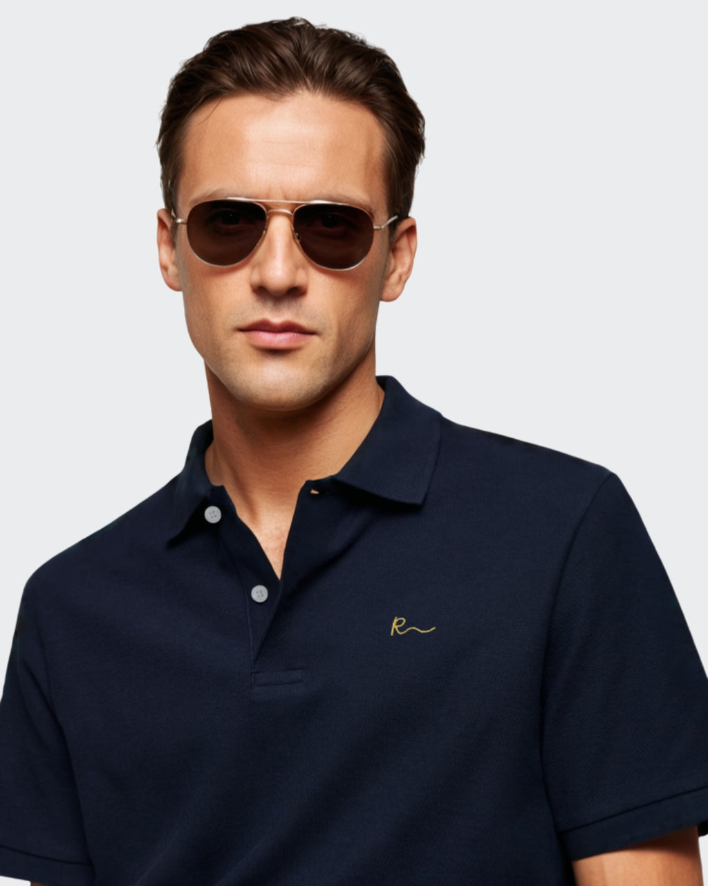 Premium Raffauli Men Iconic Polo - Navy Blue