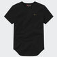 Premium Raffaulli Men's Curved Hem T-Shirt - Black