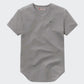 Premium Raffaulli Men's Curved Hem T-Shirt - Grey