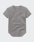 Premium Raffaulli Men's Curved Hem T-Shirt - Grey