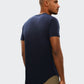 Premium Raffaulli Men's Curved Hem T-Shirt - Navy Blue