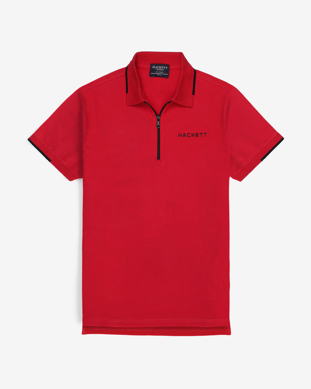 Premium HKT Zip Polo Shirt - Red