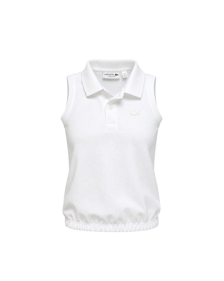Premium Baby Girl Lac. Polo Shirt - White