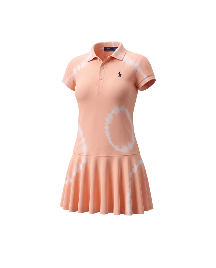 Baby Girl Iconic Polo Dress - Peach