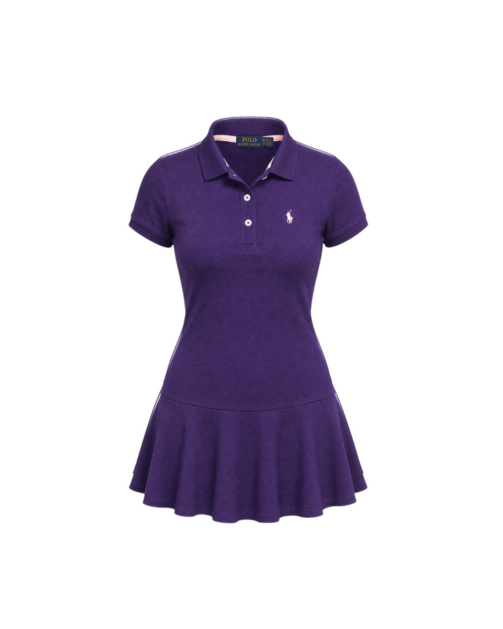 Baby Girl Iconic Polo Dress - Purple