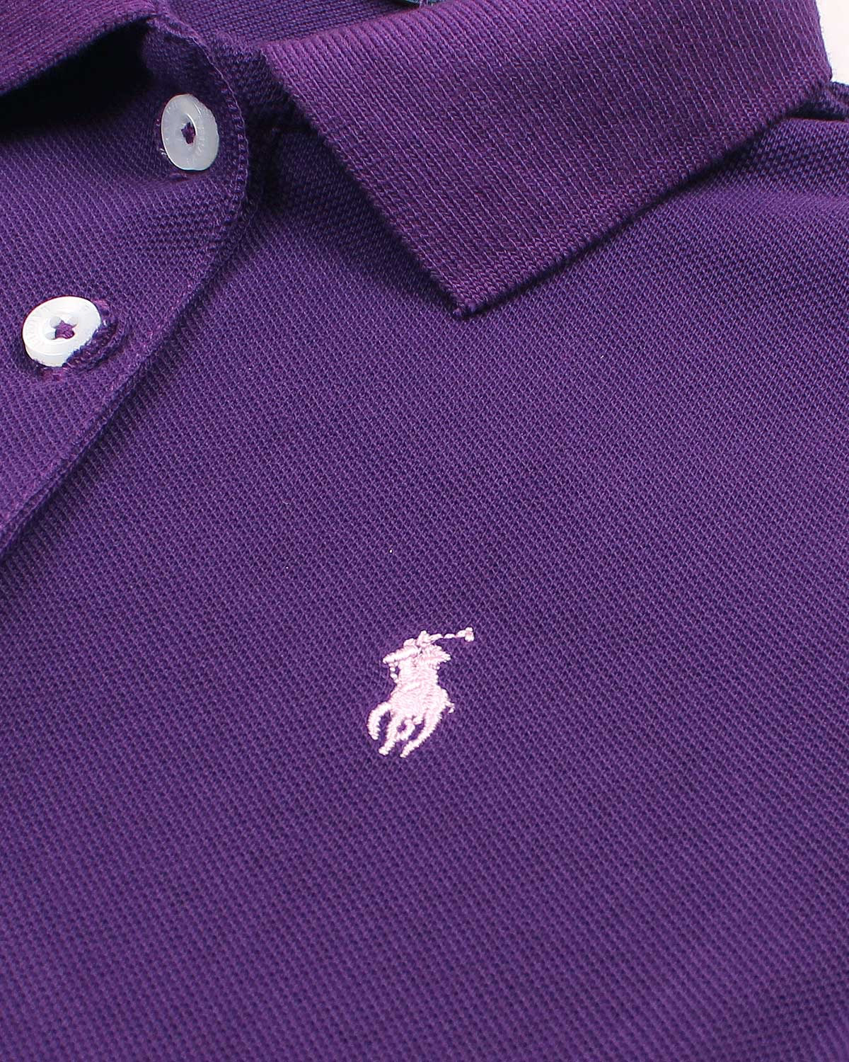 Baby Girl Iconic Polo Dress - Purple