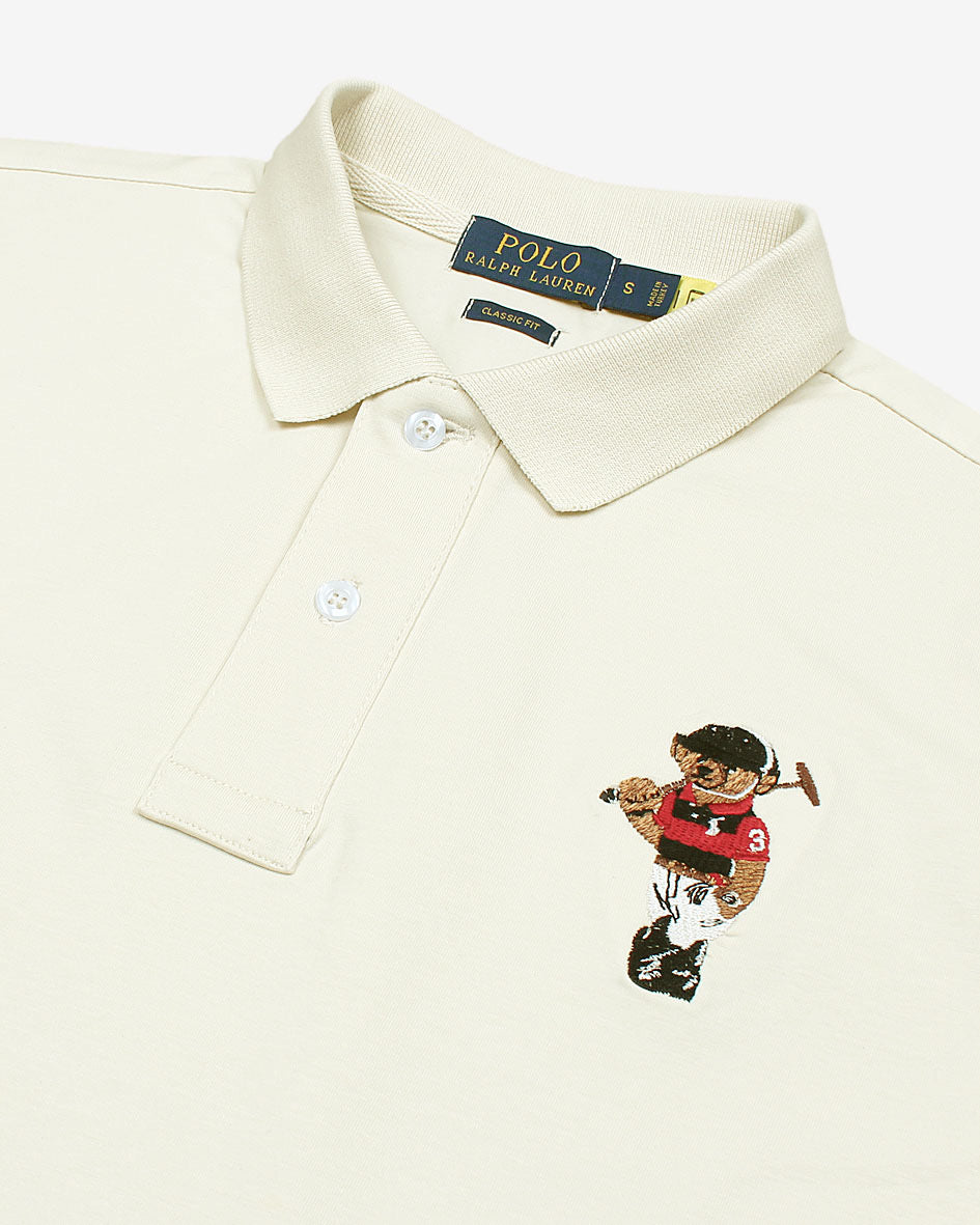 Iconic Bear Jersey Polo - Off White