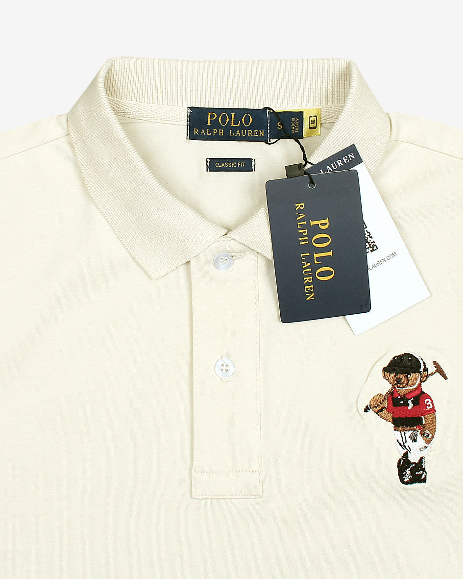 Iconic Bear Jersey Polo - Off White