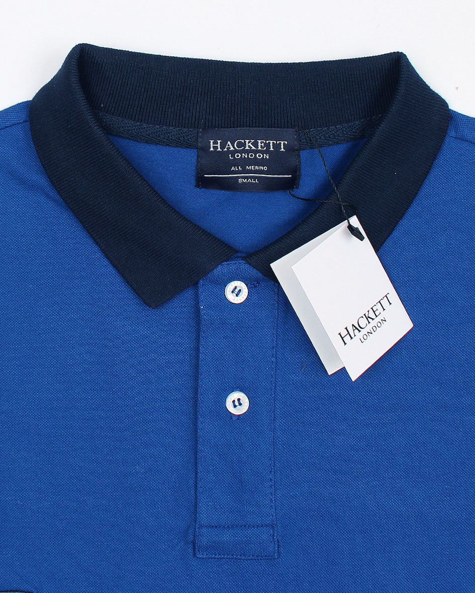 Premium HKT Arm Contrast Polo - Royal Blue