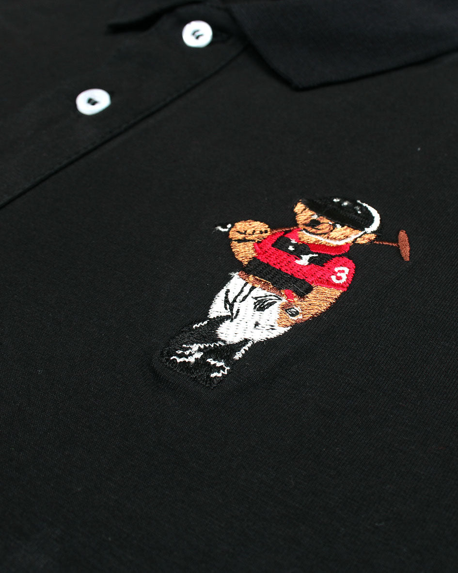 Iconic Bear Jersey Polo - Black