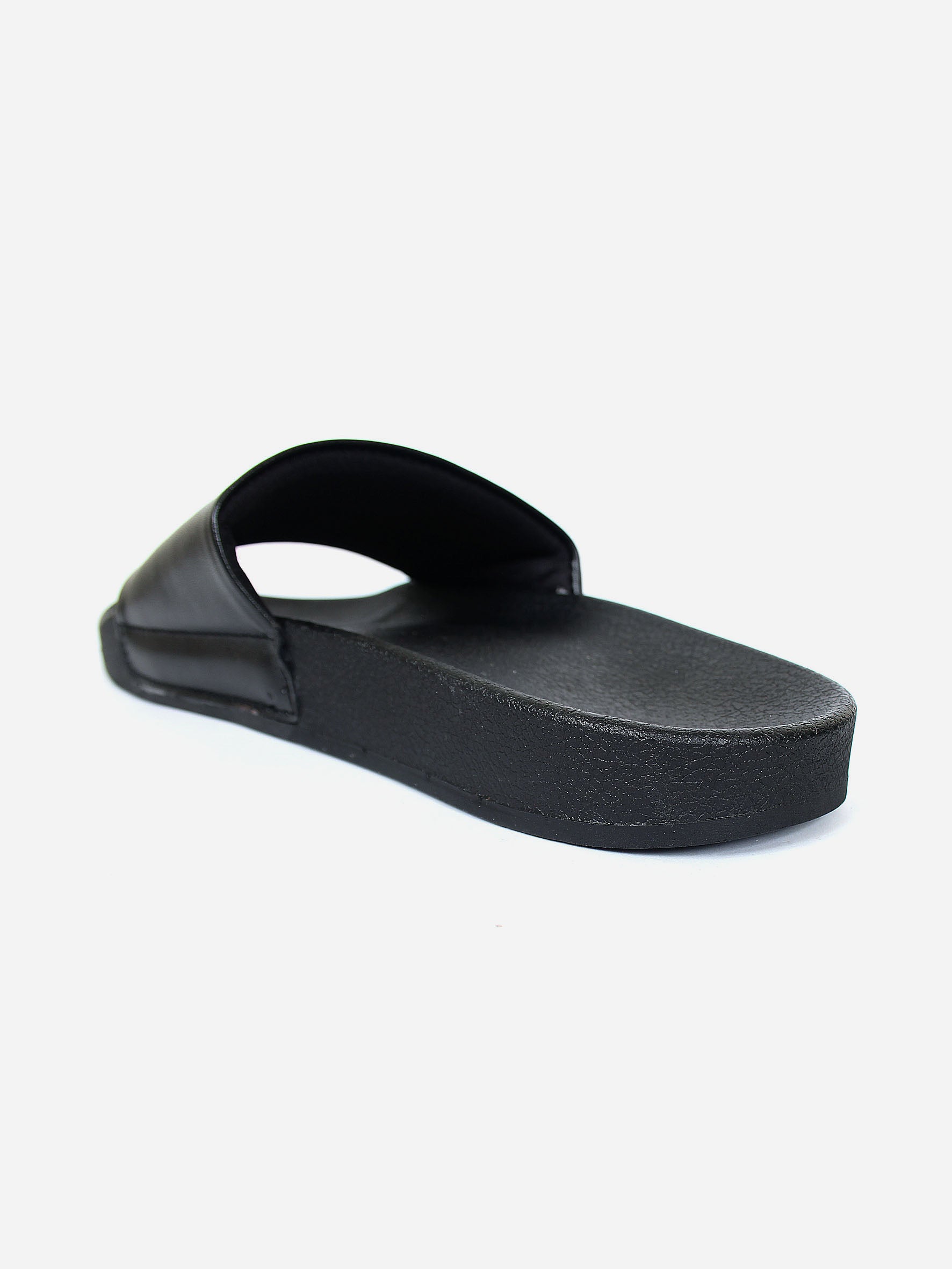 Premium Leather Multi Pony Slide - Black