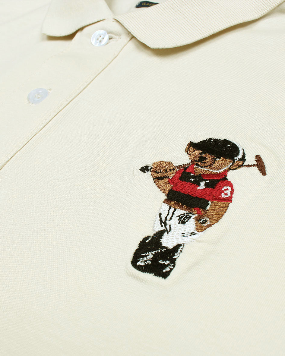 Iconic Bear Jersey Polo - Off White