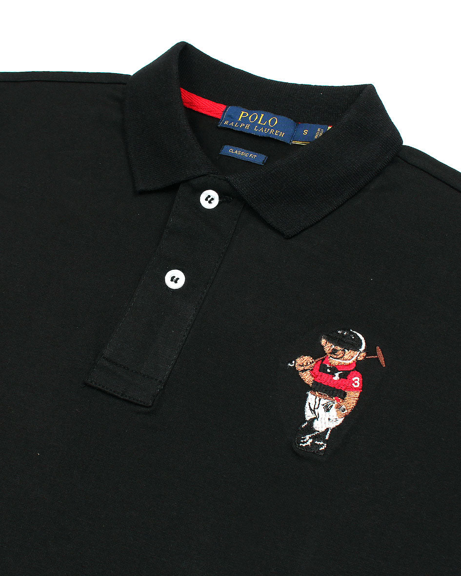 Iconic Bear Jersey Polo - Black