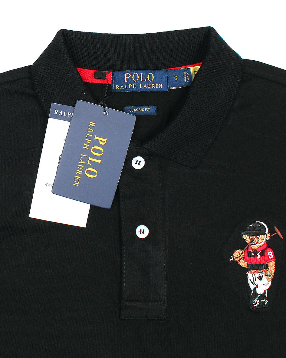 Iconic Bear Jersey Polo - Black