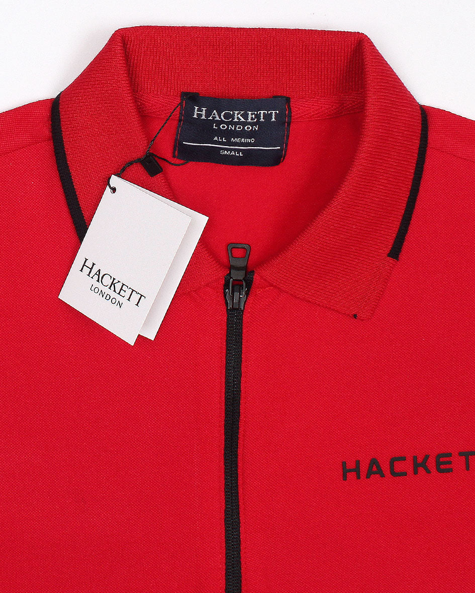 Premium HKT Zip Polo Shirt - Red