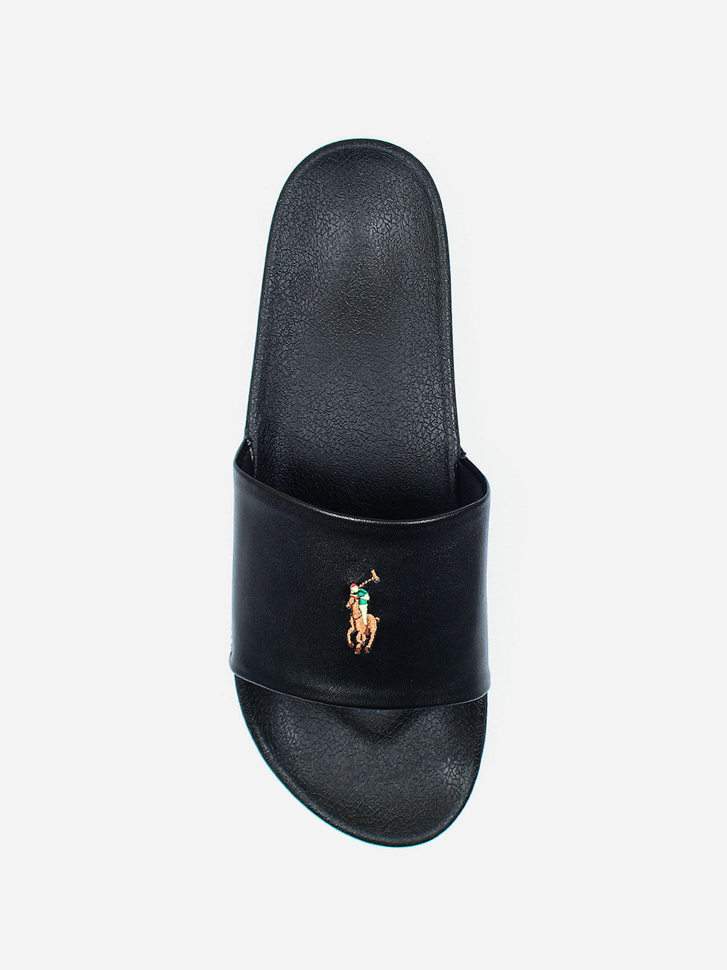 Premium Leather Multi Pony Slide - Black