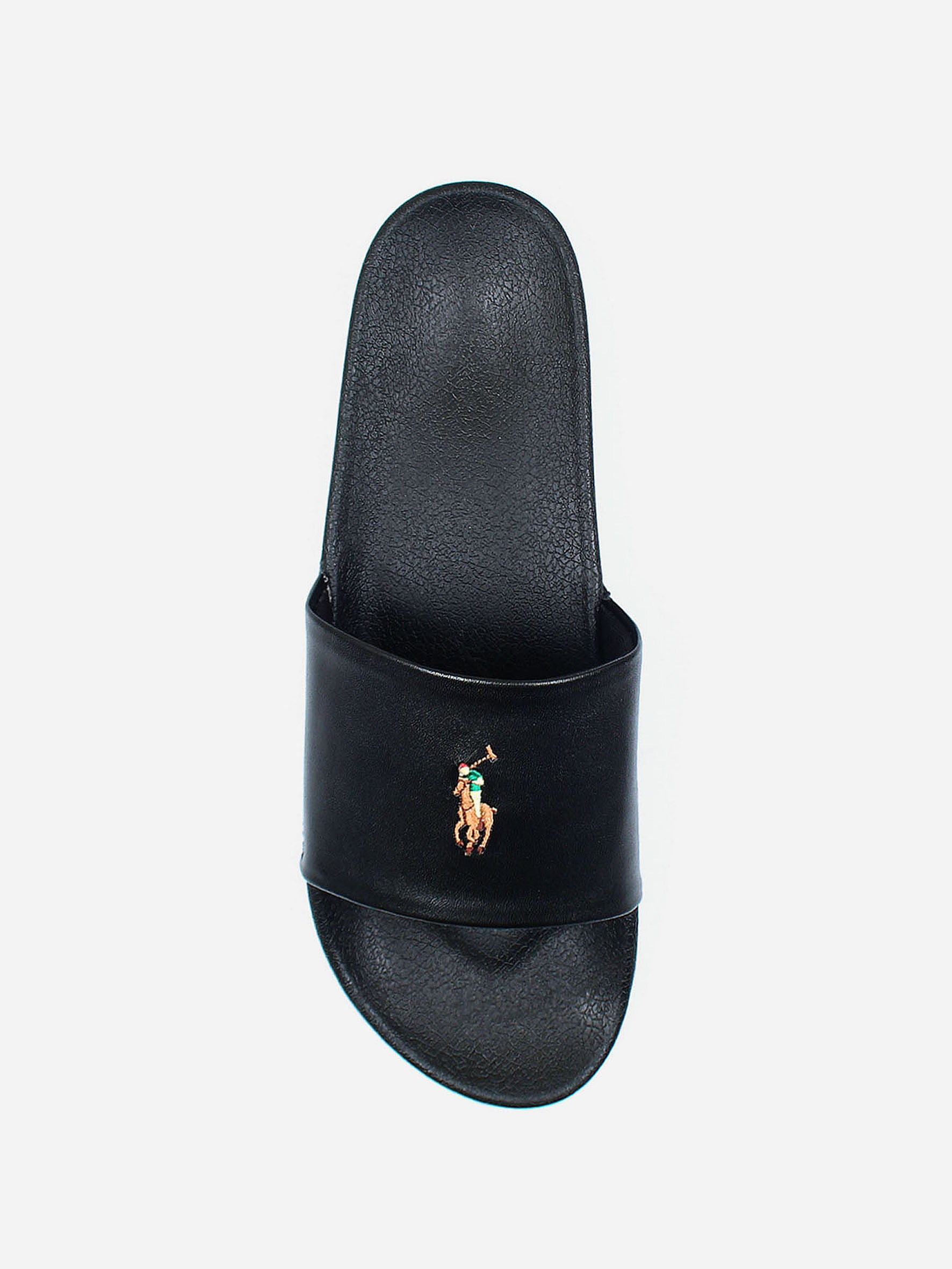Premium Leather Multi Pony Slide - Black