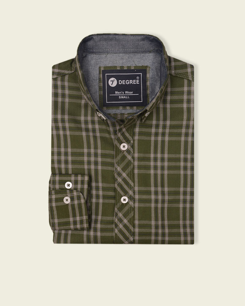 Premium Checkered Shirt - Green