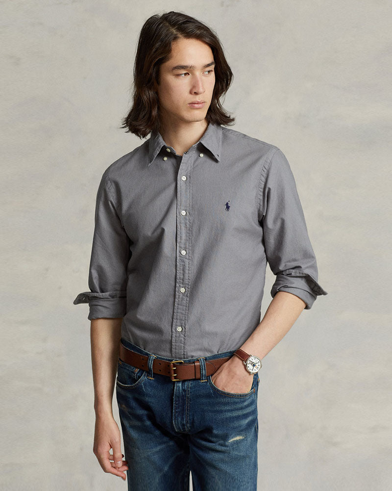 Iconic Pony Oxford Shirt - Grey