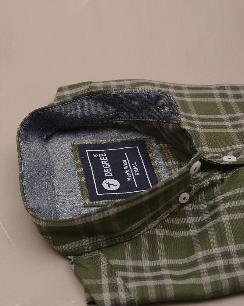 Premium Checkered Shirt - Green