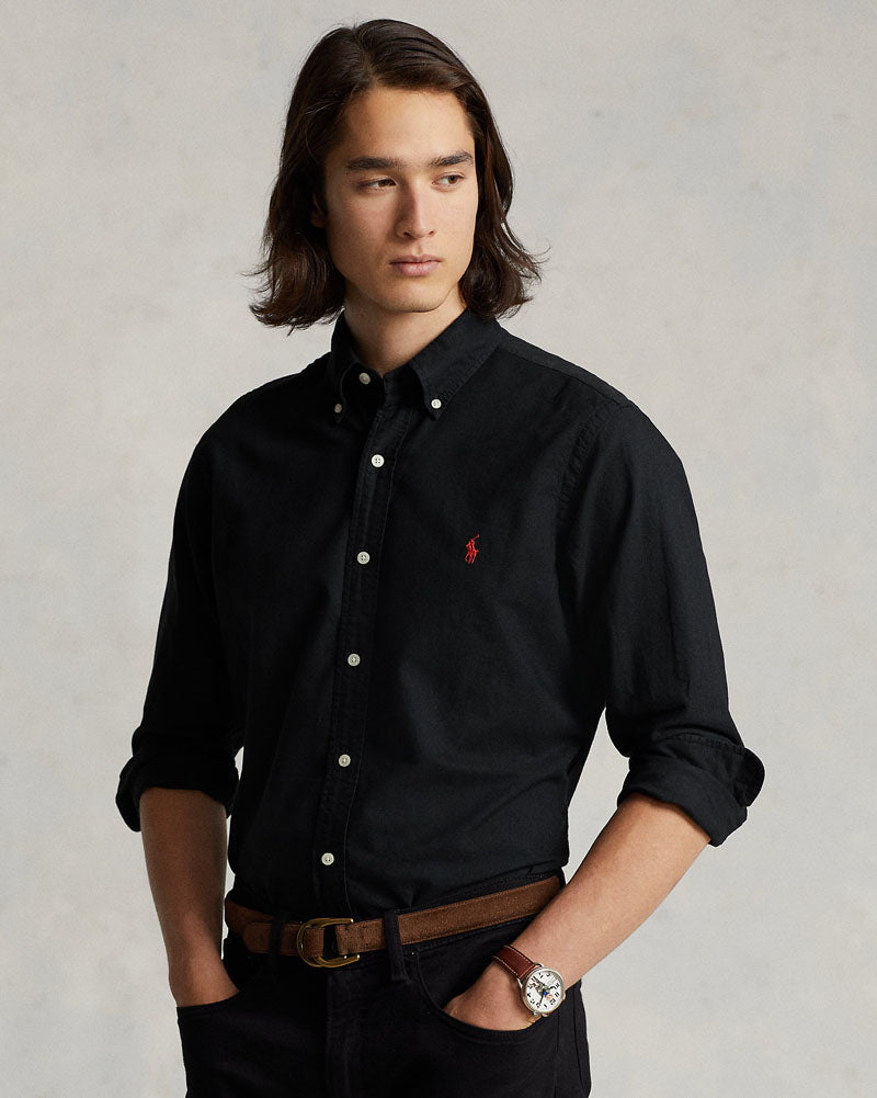 Iconic Pony Oxford Shirt - Black – 7degree