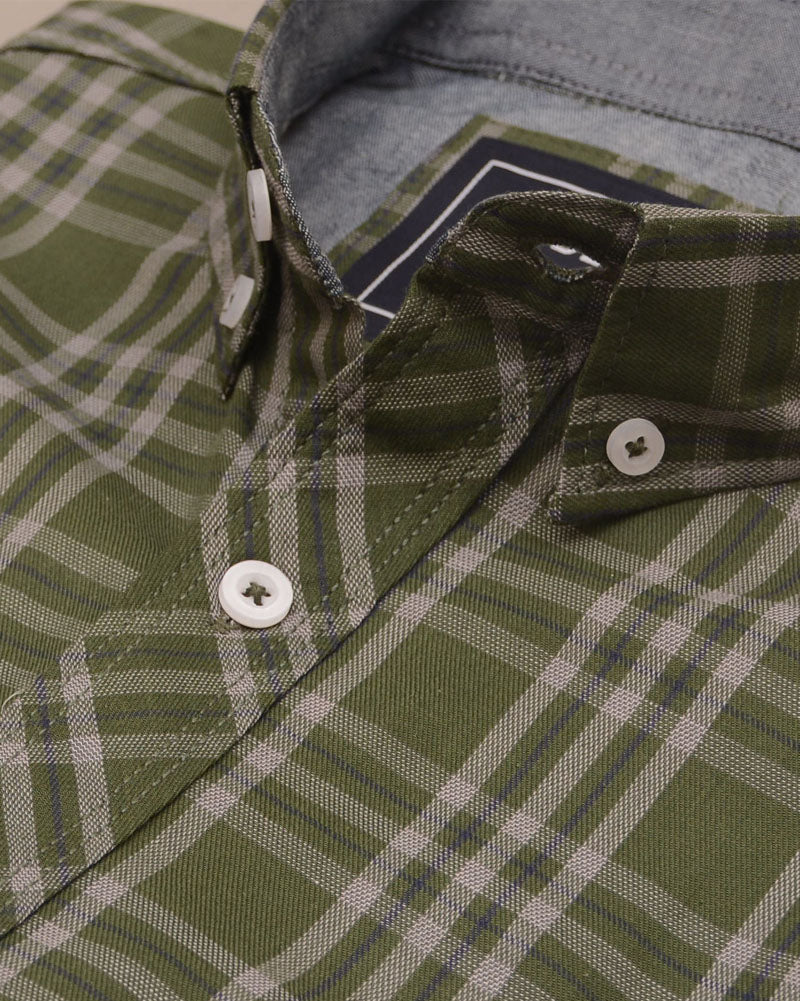 Premium Checkered Shirt - Green
