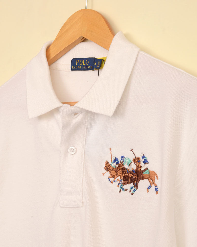 Exclusive Three Pony Polo Shirt - White